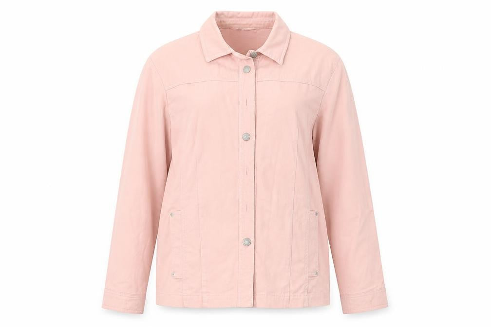 Front view of Jumper women’s pink jacket coat, size UK 14