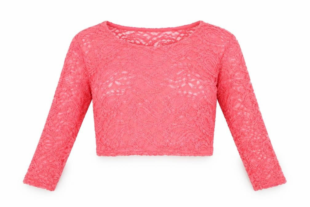 Stirling  Womens Pink Floral  Cropped T-Shirt Size M