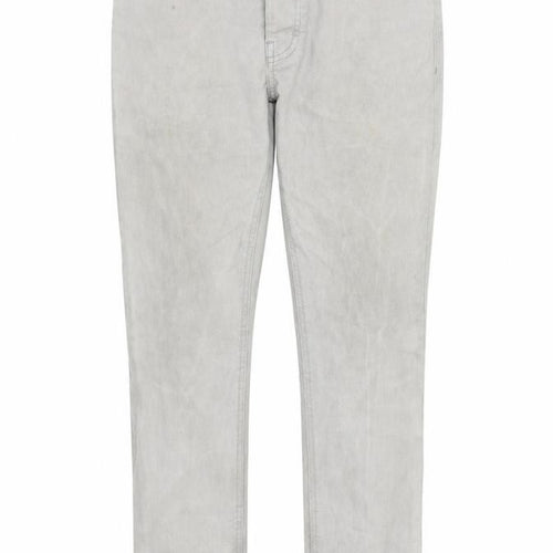 Topman Mens Grey   Straight Jeans Size 32 in L31 in