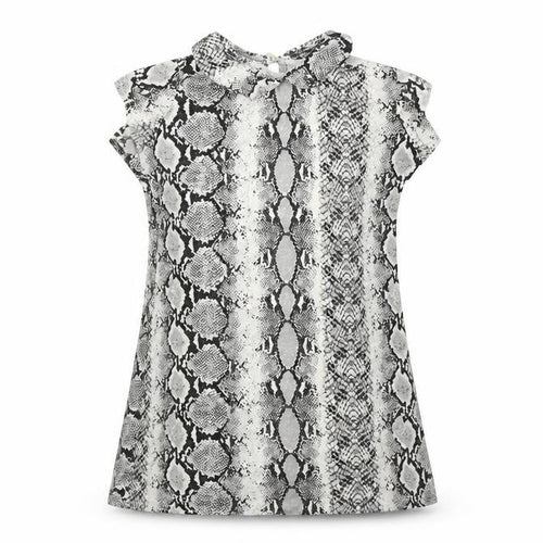 Boohoo Girls Black Animal Print  Basic T-Shirt Size 5-6 Years