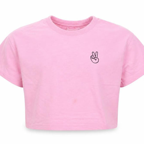 George Girls Pink   Cropped T-Shirt Size 7 Years
