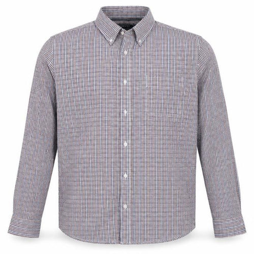 Maine New England Mens Blue Check   Button-Up Size M