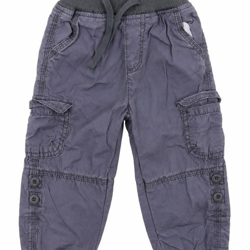 George Baby Grey   Cargo Trousers Size 9-12 Months