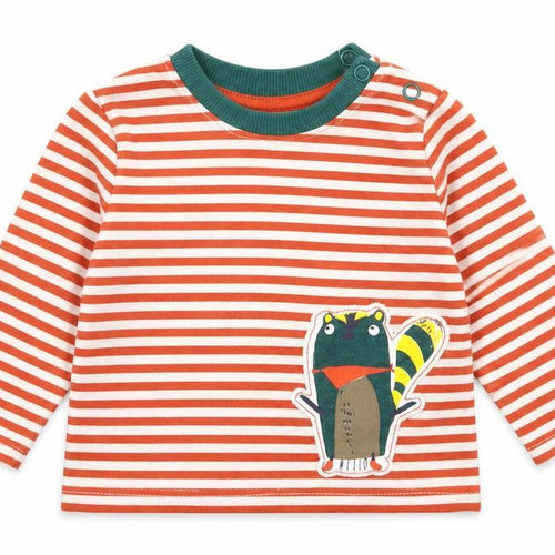 Nutmeg Baby Red Striped  Pullover T-Shirt Size 3-6 Months