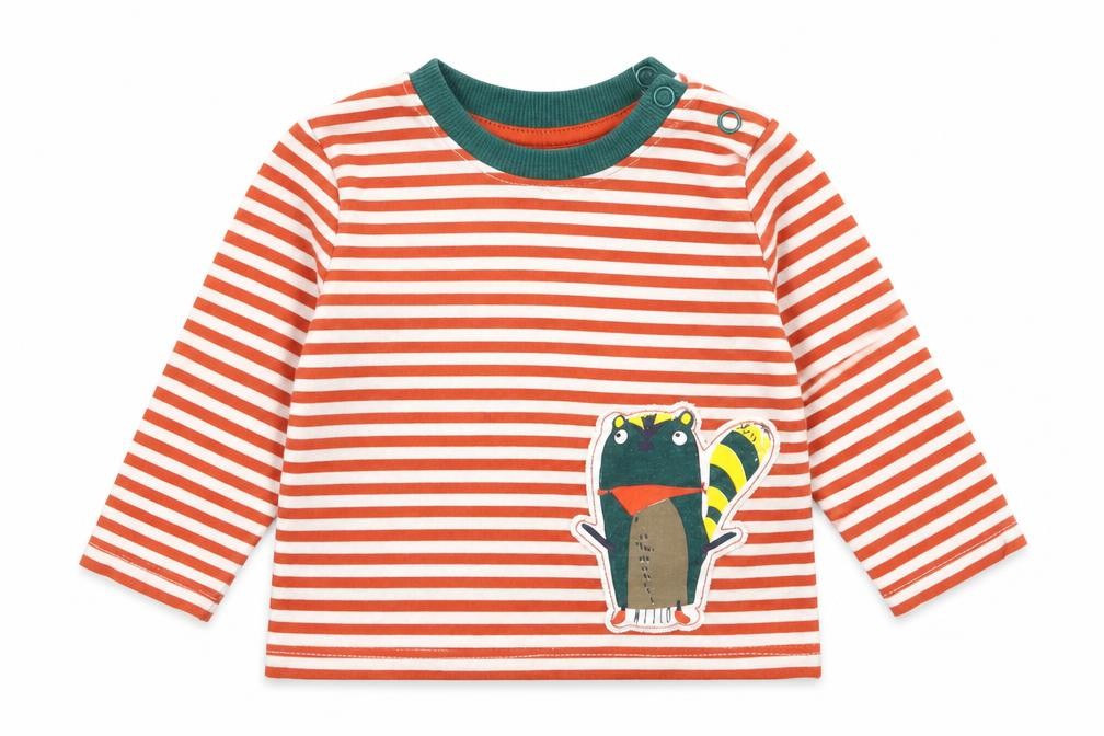 Nutmeg Baby Red Striped  Pullover T-Shirt Size 3-6 Months