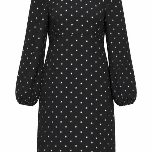 Fashion Union Womens Black Polka Dot  A-Line  Size S