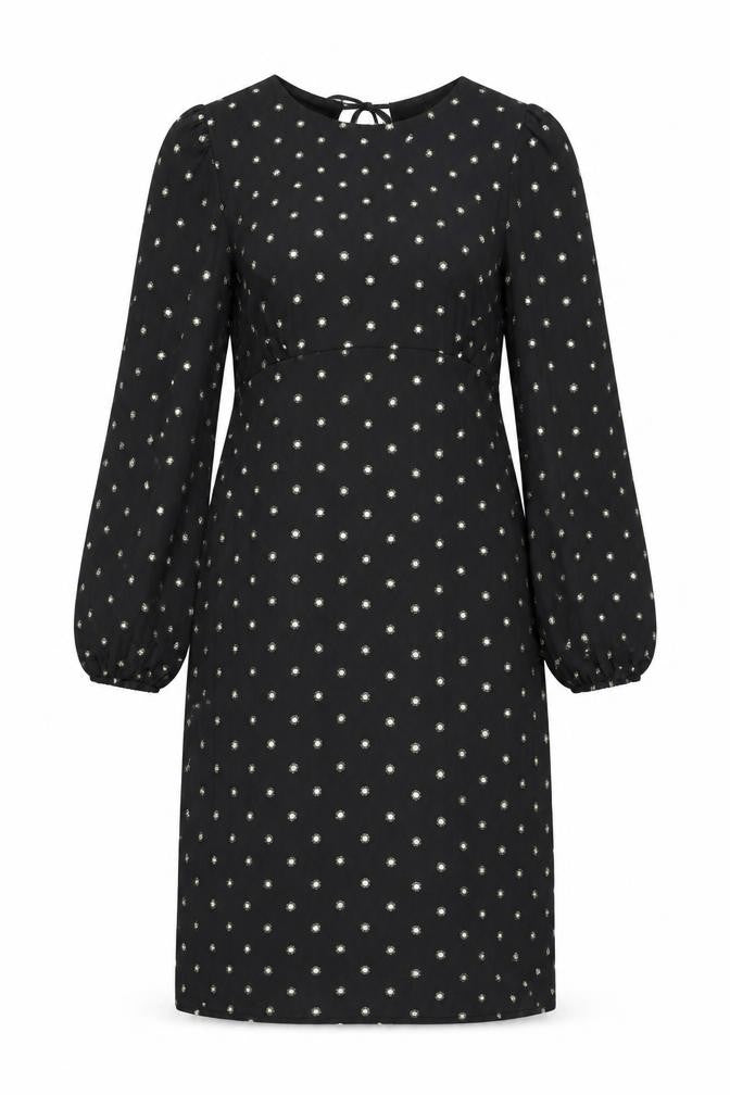 Fashion Union Womens Black Polka Dot  A-Line  Size S
