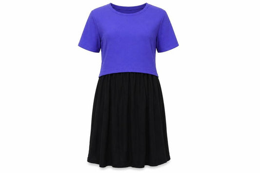 Front view of Papaya women’s blue a-line, size UK 14