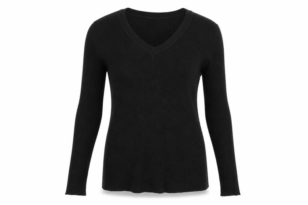 Front view of RT women’s black jumper, size L