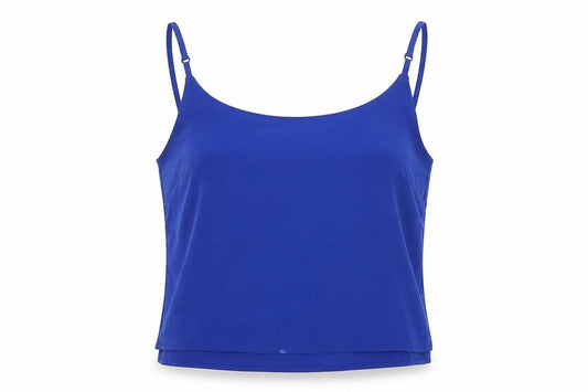 Front view of ASOS women’s blue camisole blouse, size UK 8