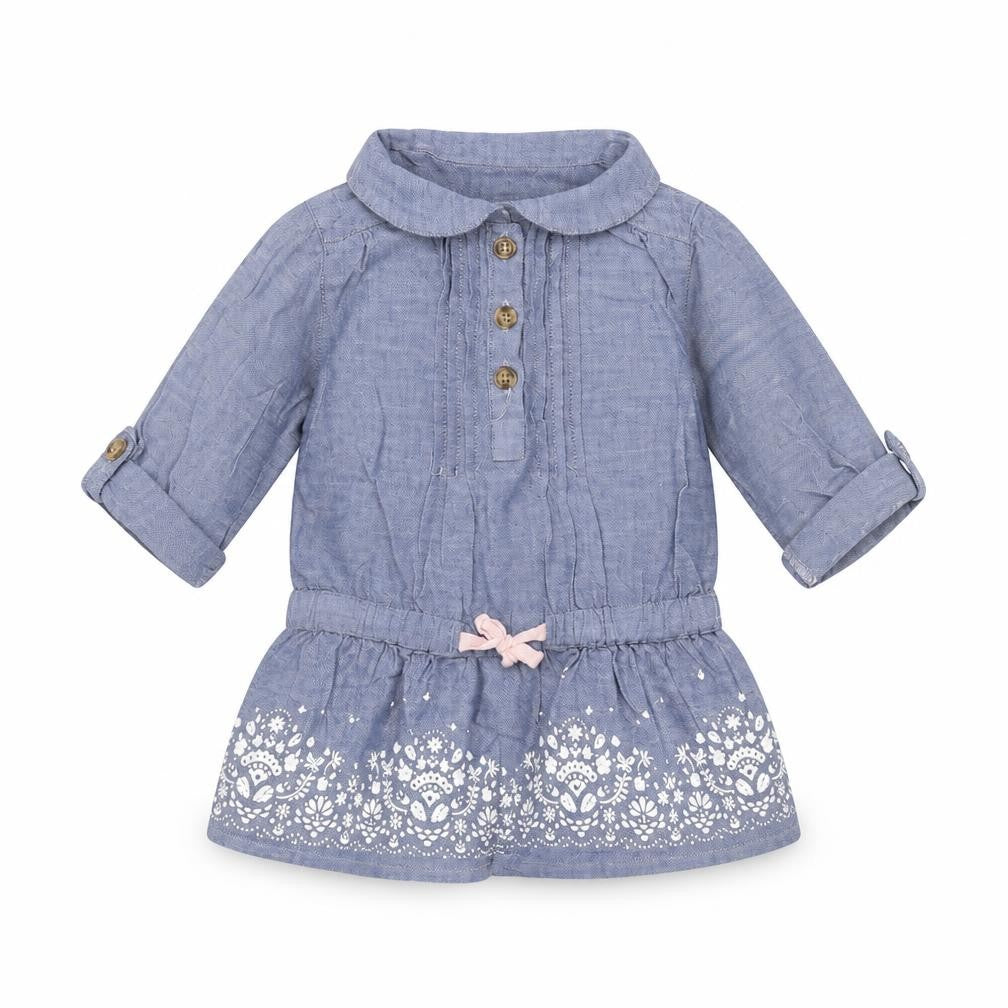 Front view of Young Dimension Baby Blue Basic Button-Up, size 9-12, Months