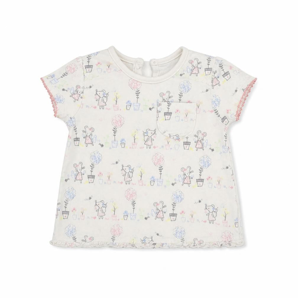 Front view of George Baby White Basic T-Shirt, size 3-6, Months
