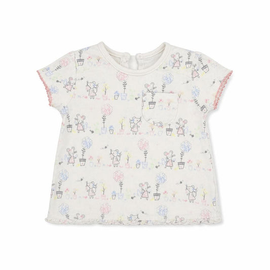 Front view of George Baby White Basic T-Shirt, size 3-6, Months