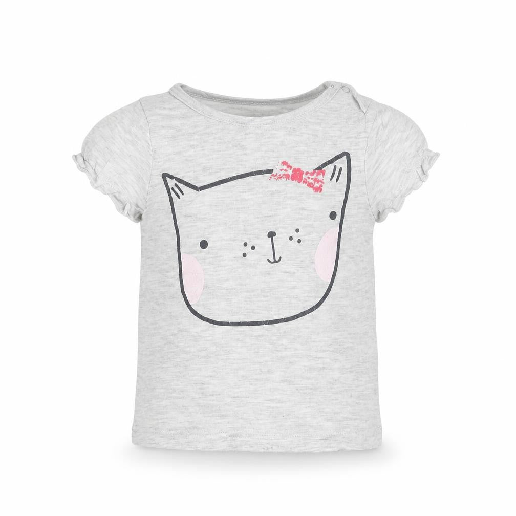 Front view of H&M Baby Grey Basic T-Shirt, size 6-9, Months