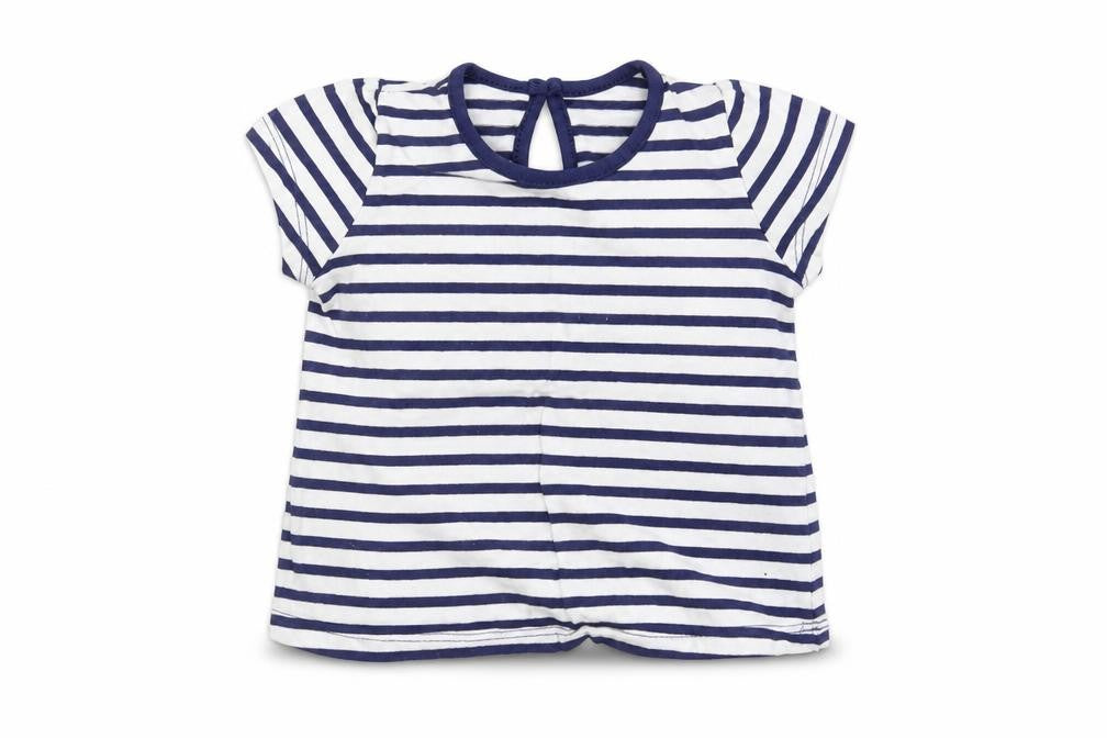 Matalan Baby White Striped  Basic T-Shirt Size 6-9 Months