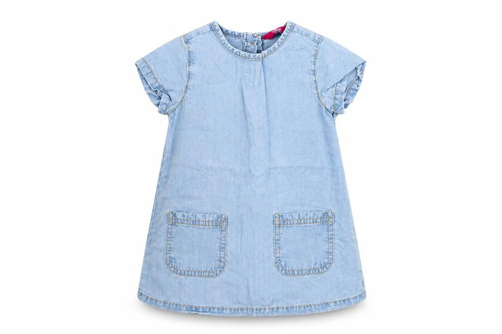 Front view of Young Dimension girls’ blue a-line, size 2-3, years