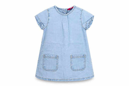 Front view of Young Dimension girls’ blue a-line, size 2-3, years