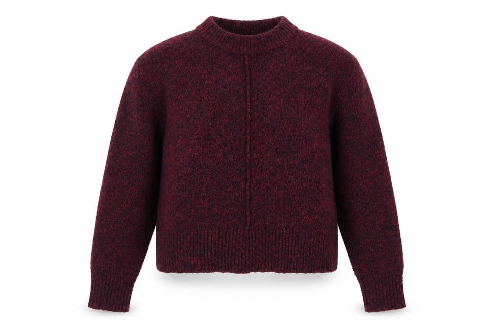 Front view of Atmosphere women’s red knit jumper, size UK 8
