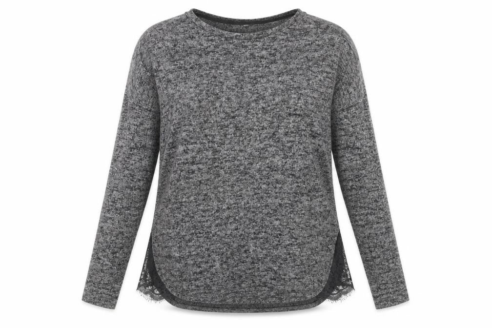 Front view of Next women’s grey jumper, size UK 6