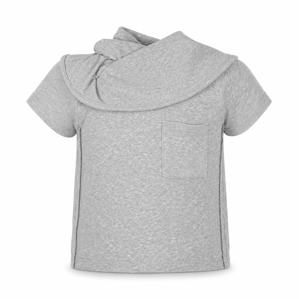 Front view of Next girls’ grey basic t-shirt, size 12-18, months
