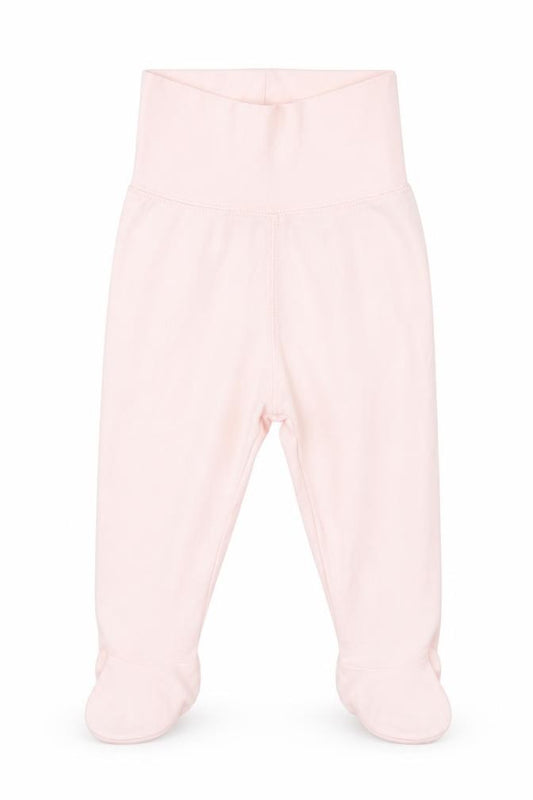Front view of H&M girls’ pink pyjama pants, size 3-6, months