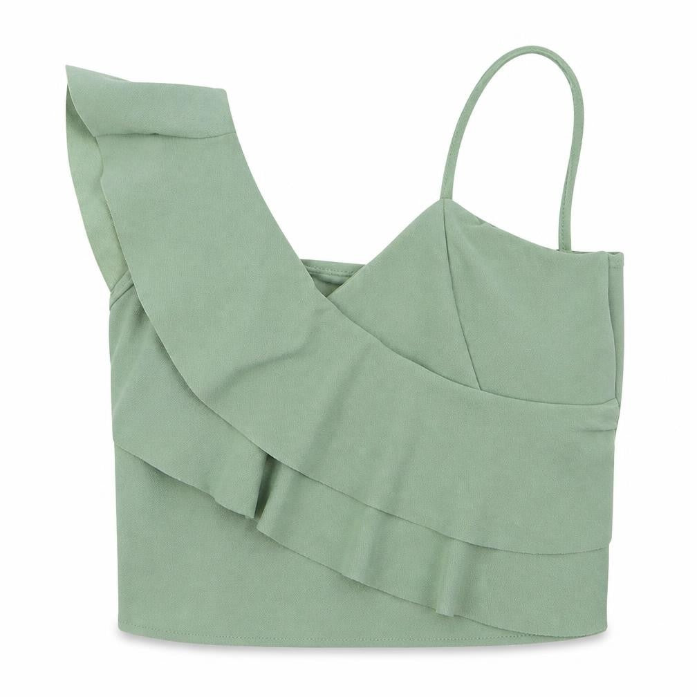 shenaz Womens Green   Cropped T-Shirt Size L