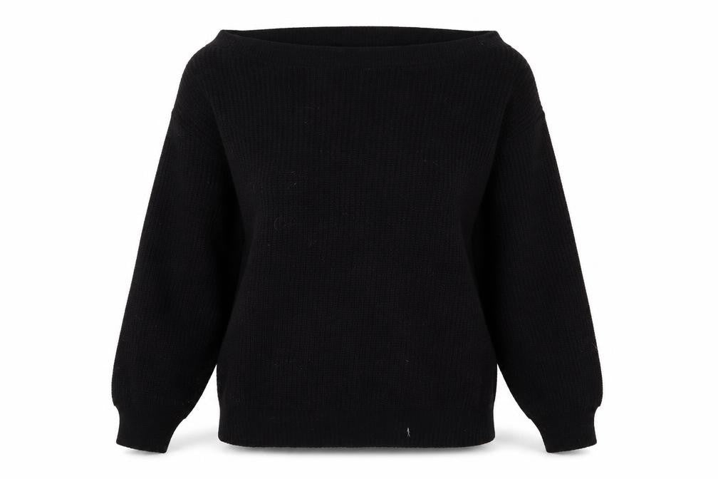 Front view of Preworn women’s black jumper, size L