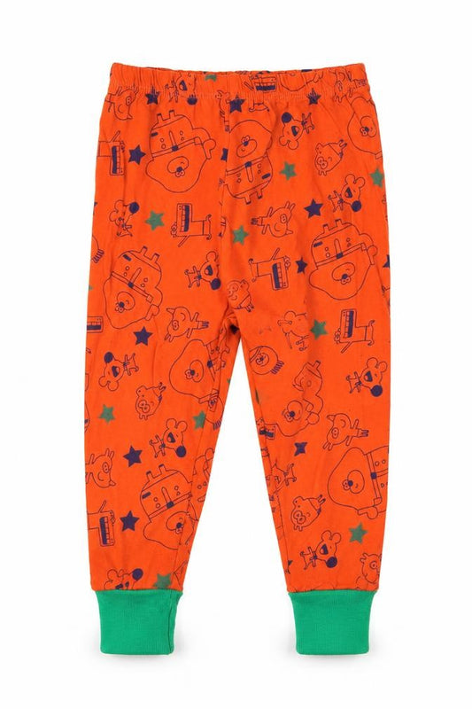 Front view of George Baby Orange sweatpants, size 12, Months - dog