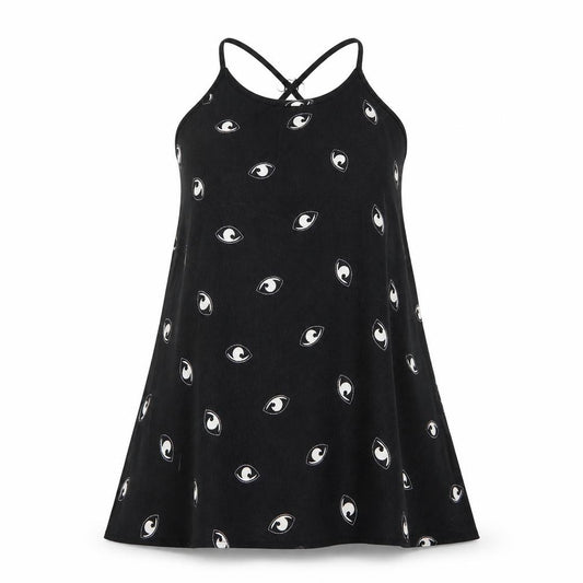 Front view of hearts and brows women’s black a-line, size UK 12, - eye