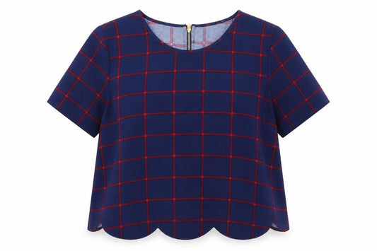 Front view of G21 women’s blue basic blouse, size UK 16