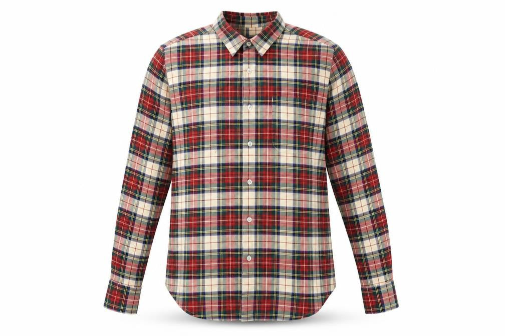 Topman Mens Red Plaid   Button-Up Size M