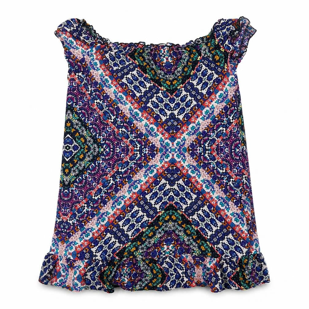 F&F Womens Blue Batik  A-Line  Size 10