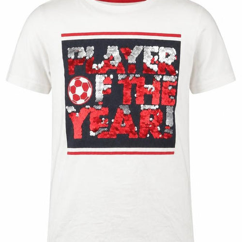 F&F Boys White   Basic T-Shirt Size 8-9 Years  - Player of the Year !