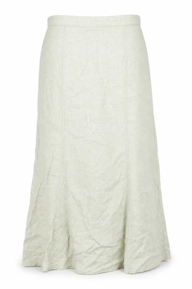 Front view of Gray Osbourn women’s grey maxi skirt, size UK 18