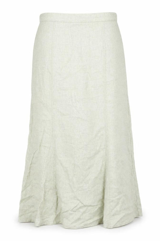 Front view of Gray Osbourn women’s grey maxi skirt, size UK 18