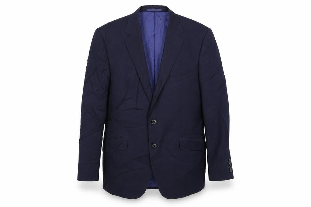 Front view of Marks & Spencer men’s blue jacket suit jacket, size 40