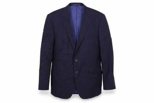 Front view of Marks & Spencer men’s blue jacket suit jacket, size 40