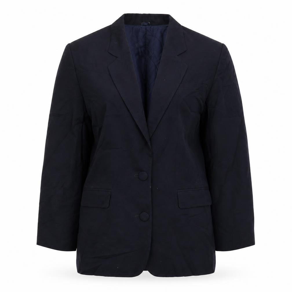 Front view of Classiques women’s blue jacket suit jacket, size UK 16
