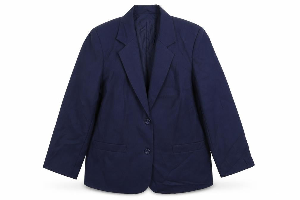 Front view of Citilites women’s blue jacket suit jacket, size UK 14