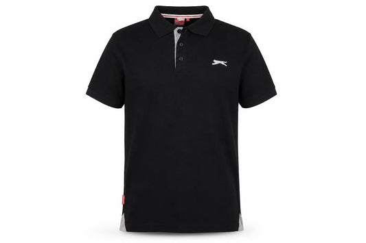 Front view of Slazenger men’s black polo, size S