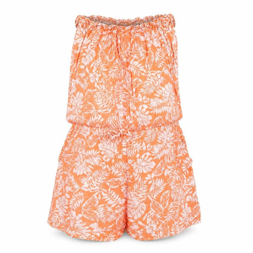 New Look Womens Orange Floral  Playsuit One-Piece Size 10
