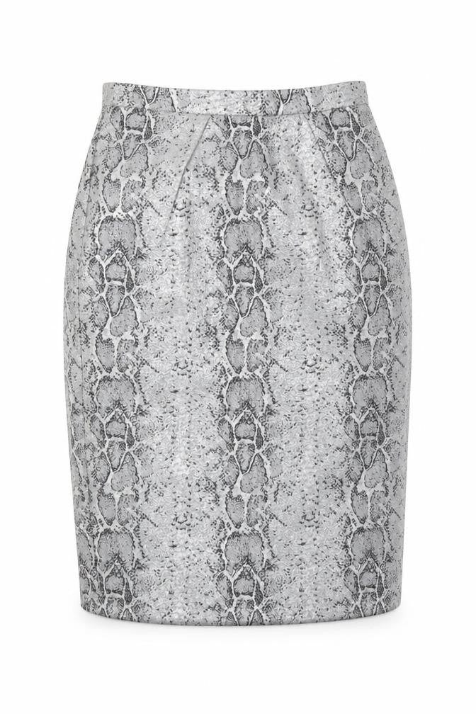 Oasis Womens Grey Animal Print  A-Line Skirt Size 8