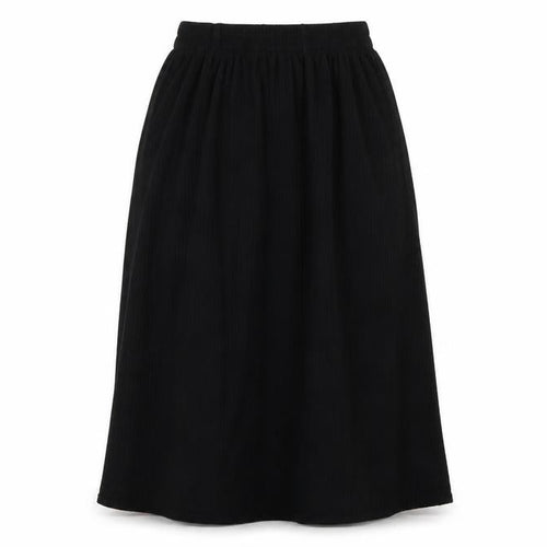 Owlana Womens Black Striped  Flare Skirt Size S