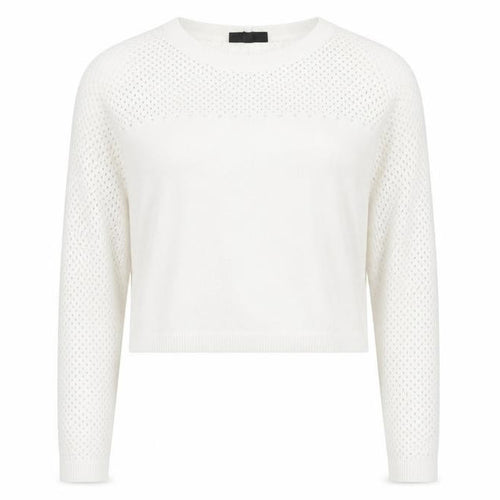 Topshop Womens Beige Polka Dot  Pullover Jumper Size 10  - holes on back and sleeves