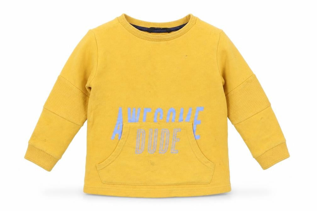 George Boys Yellow   Pullover Sweatshirt Size 2-3 Years  - Awesome Dude
