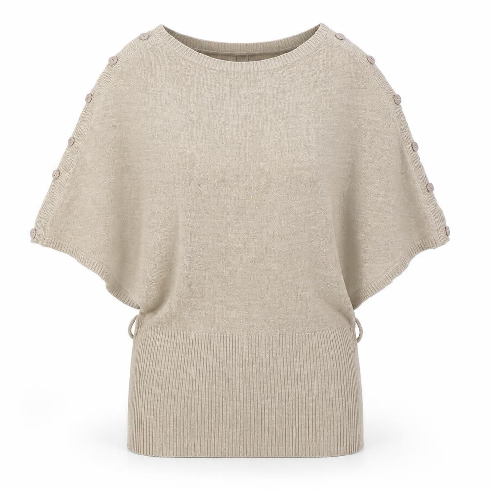 Front view of Zingara women’s beige jumper, size UK 10