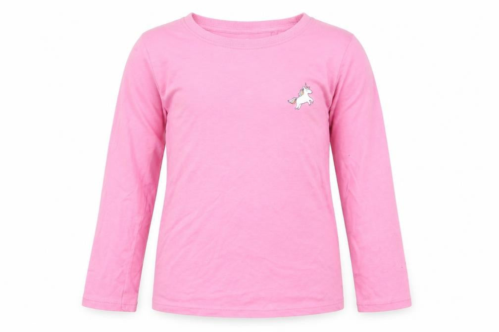 Front view of Next women’s pink basic t-shirt, size UK 8, - unicorn