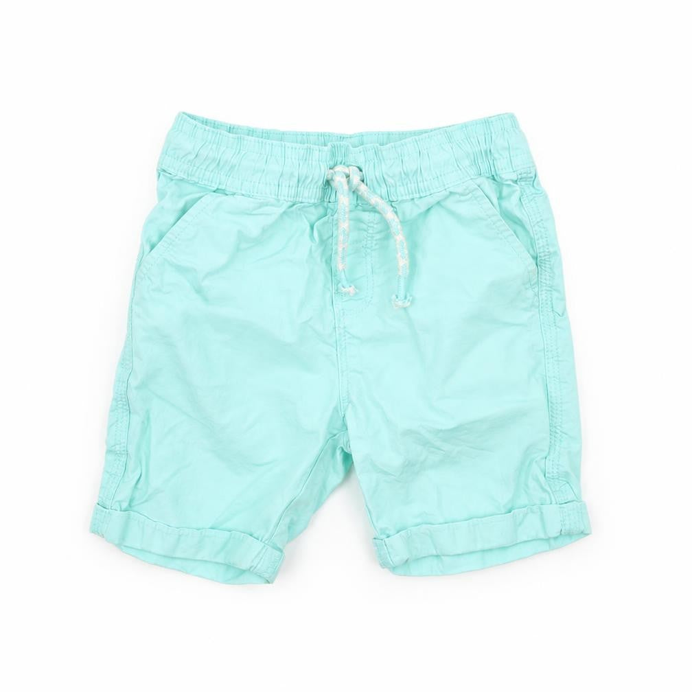Front view of Tu boys’ green chino shorts, size 2, years