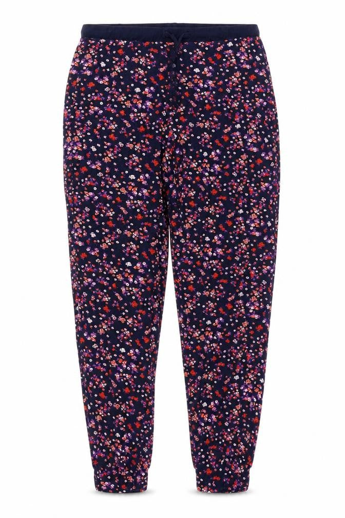 keep well Womens Black Floral  Trousers  Size 10 L24 in