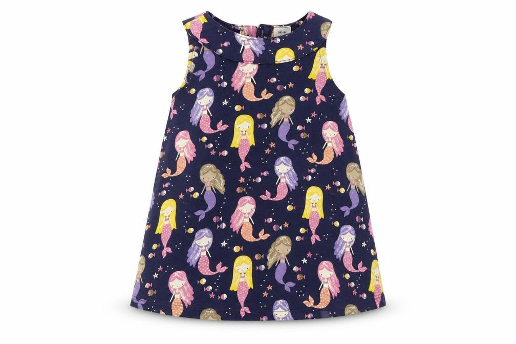 Mini Club Girls Blue Geometric  T-Shirt Dress  Size 12-18 Months